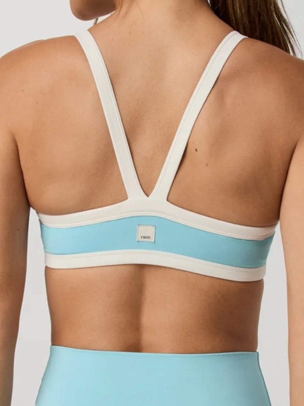 NWT VUORI All The Form V Neck Bra Sea Folly - Picture 3 of 6